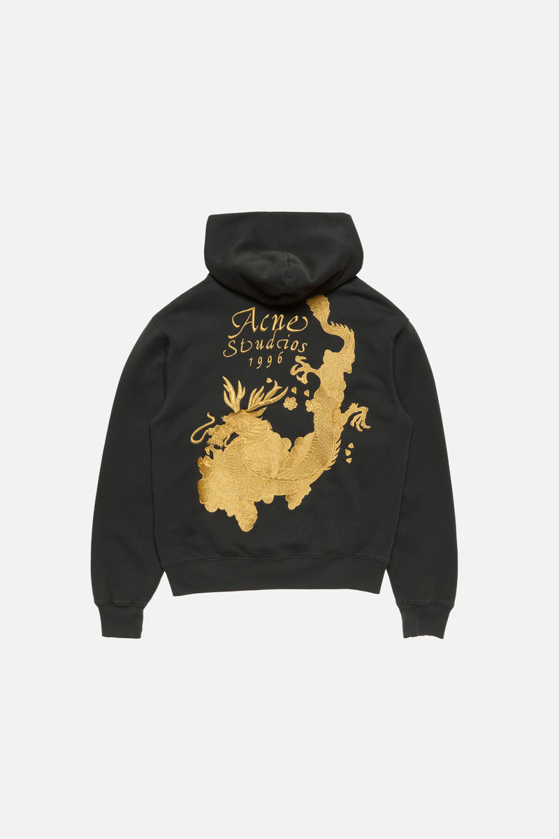 Hooded logo sweatshirt - Faded black 1