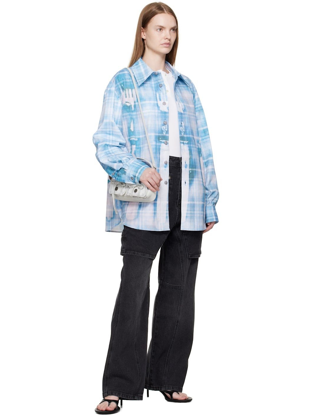Blue Trompe L'Oeil Printed Check Shirt - 4