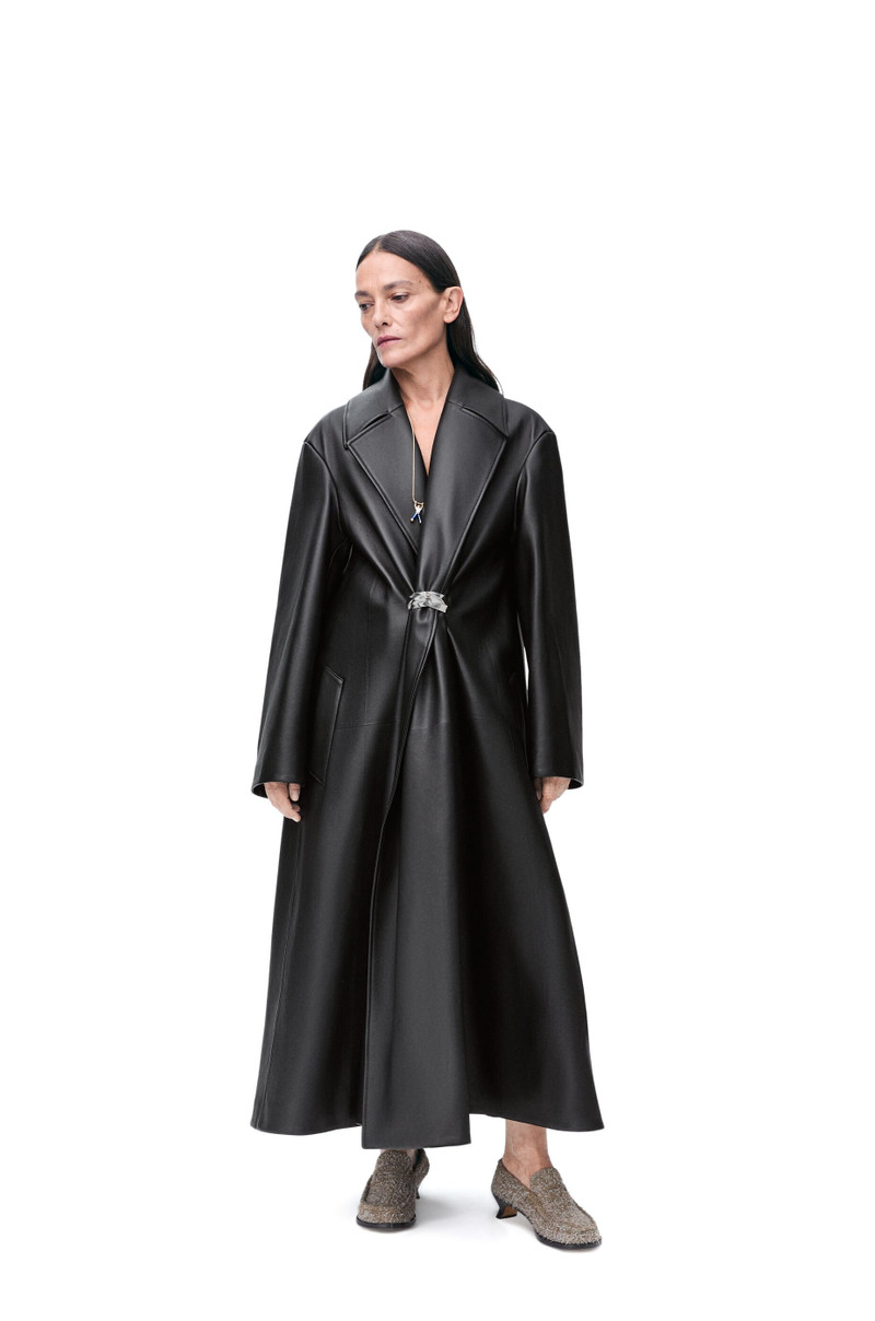 Loewe Pleated coat in nappa lambskin outlook