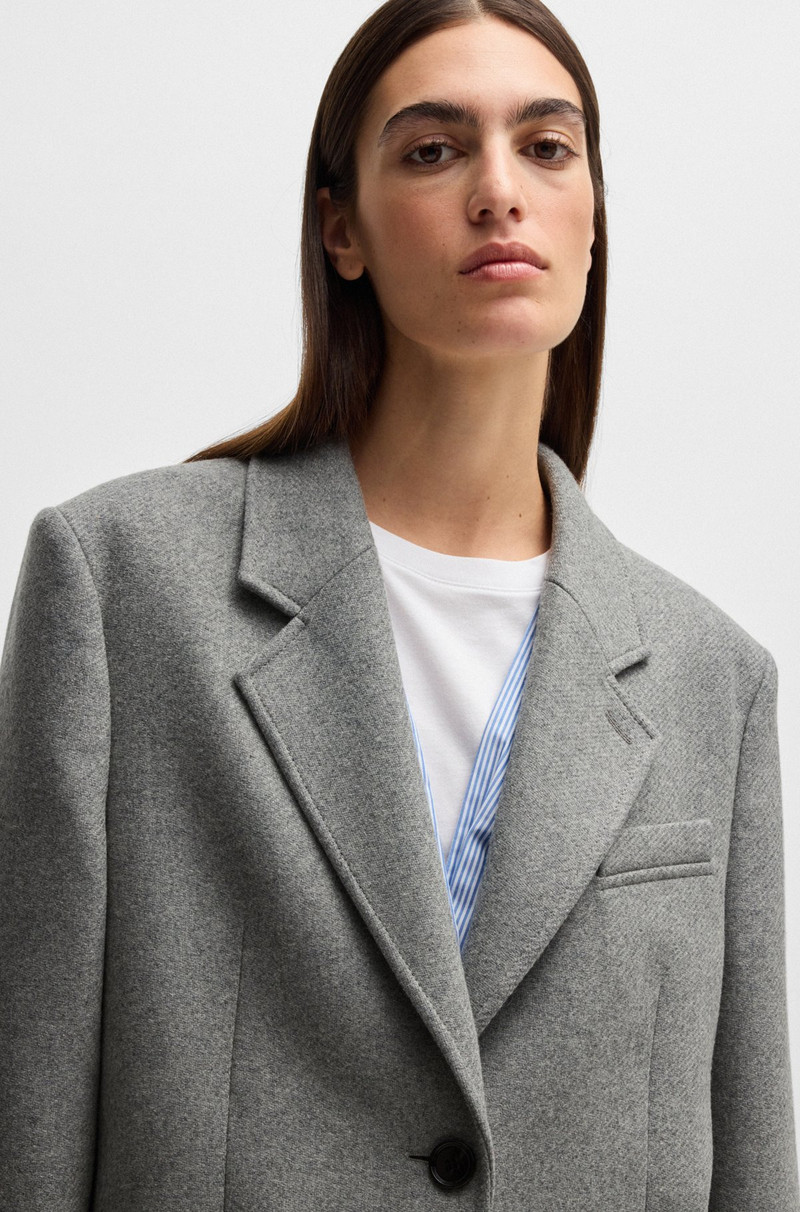 OVERSIZE-FIT BLAZER IN MELANGE WOOL 5