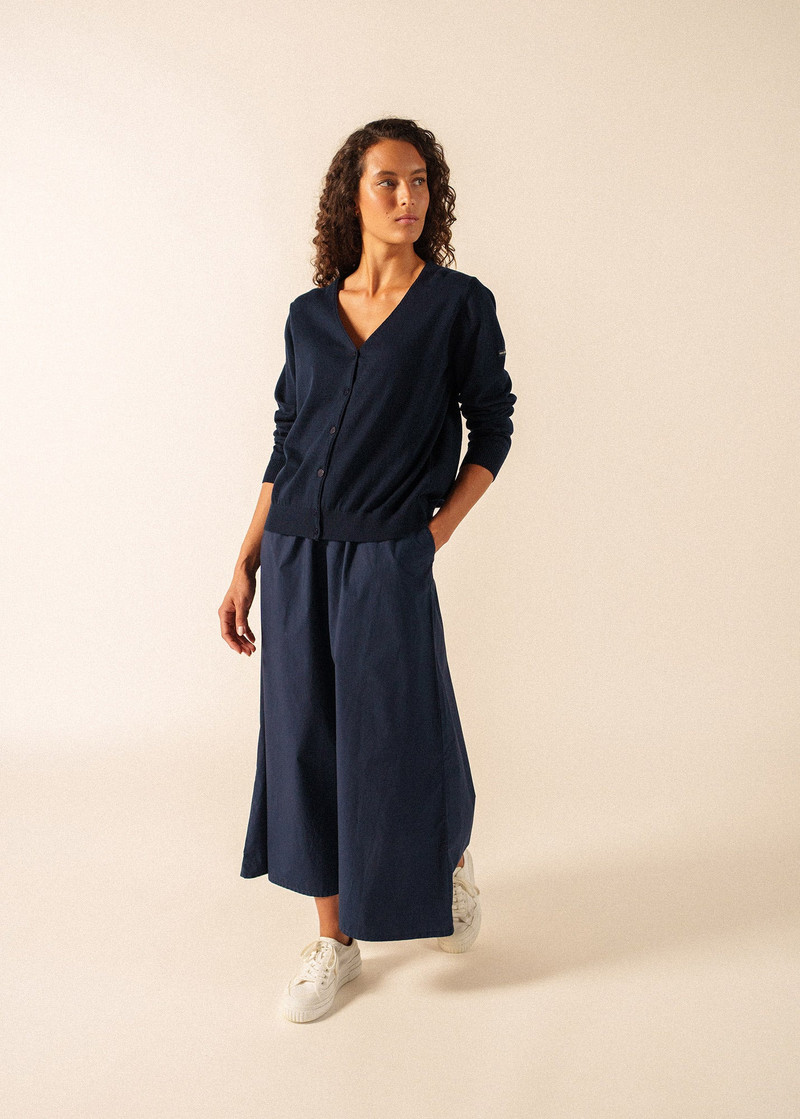 TAVIRA Cotton & Cashmere V-Neck Cardigan 3