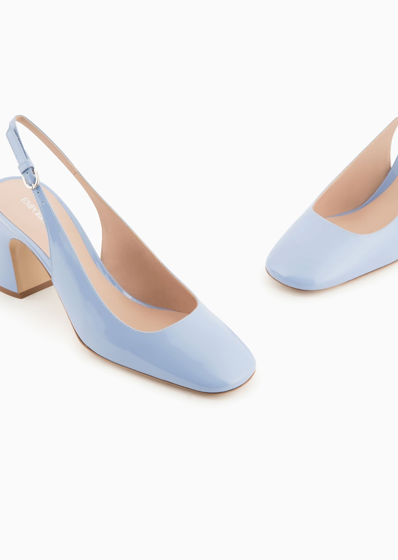 Patent leather slingback court shoes - 5
