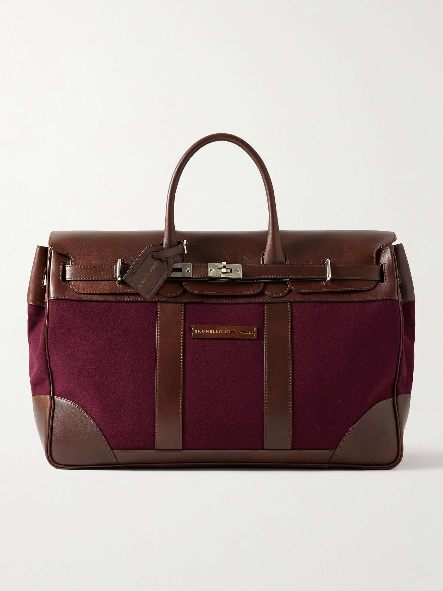 Leather and Flannel Holdall - 1