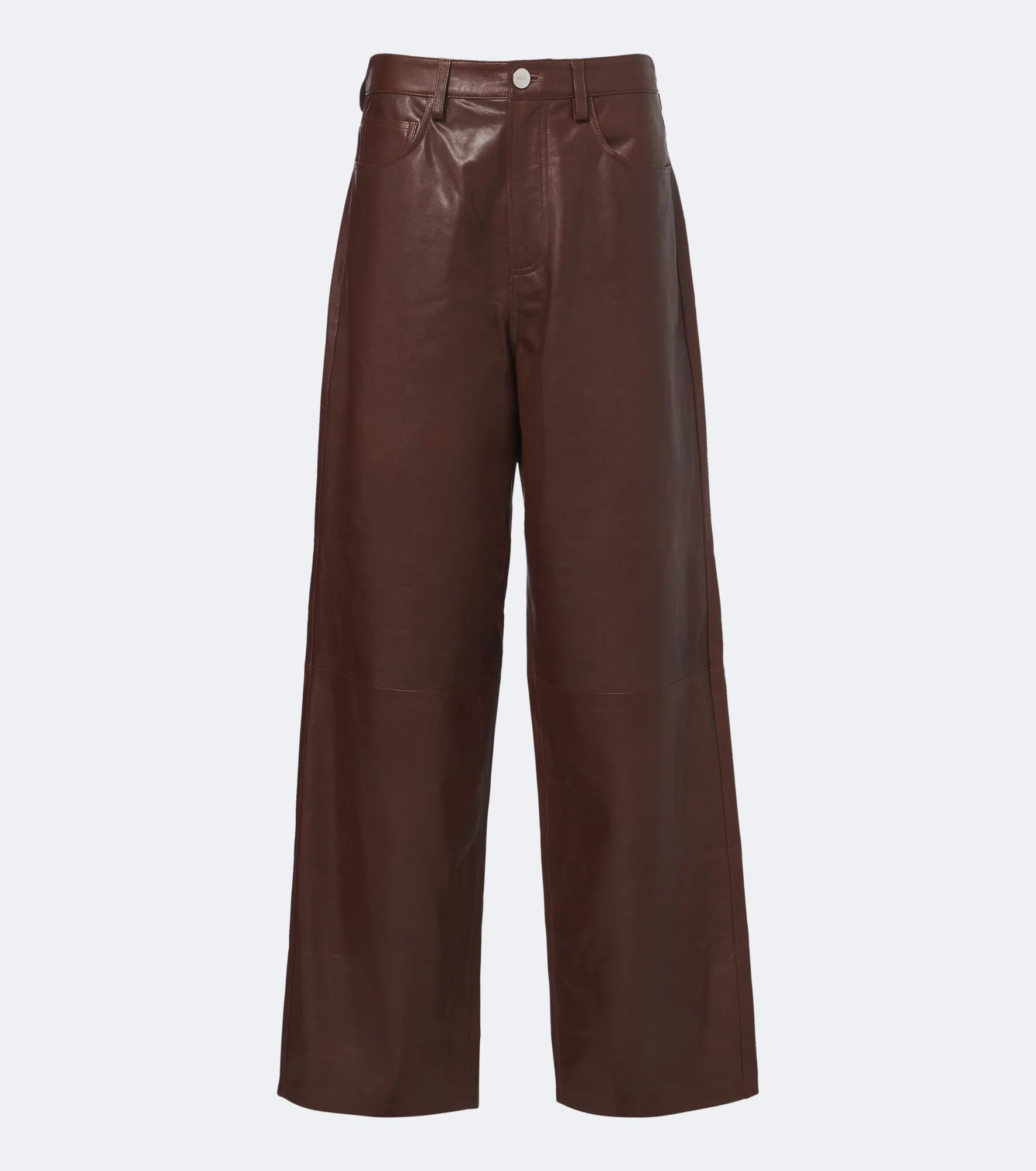 Leather wide-leg pants - 1
