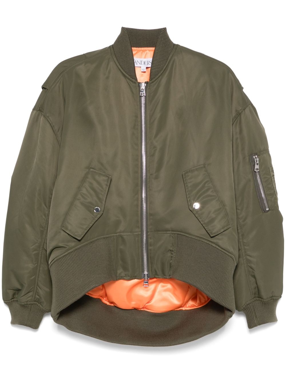 curved-hem bomber jacket - 1