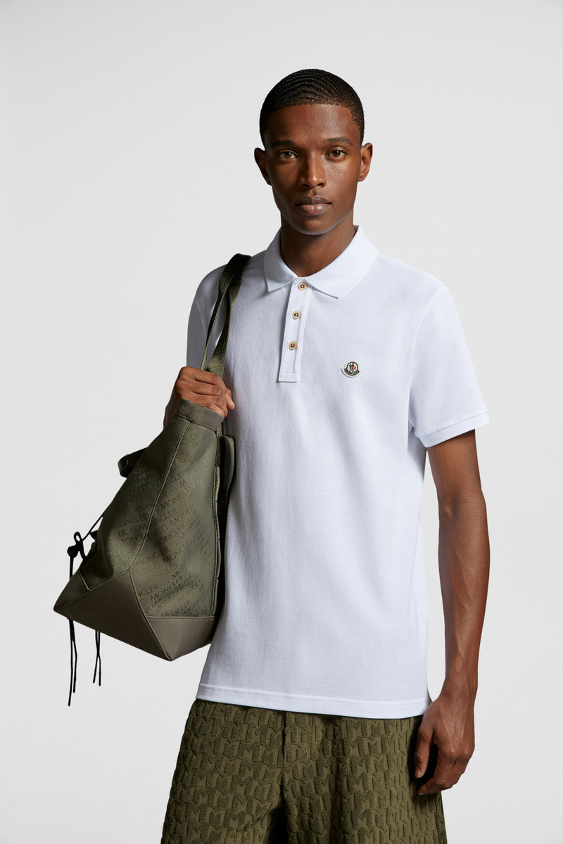 Moncler Logo Patch Cotton Polo Shirt outlook