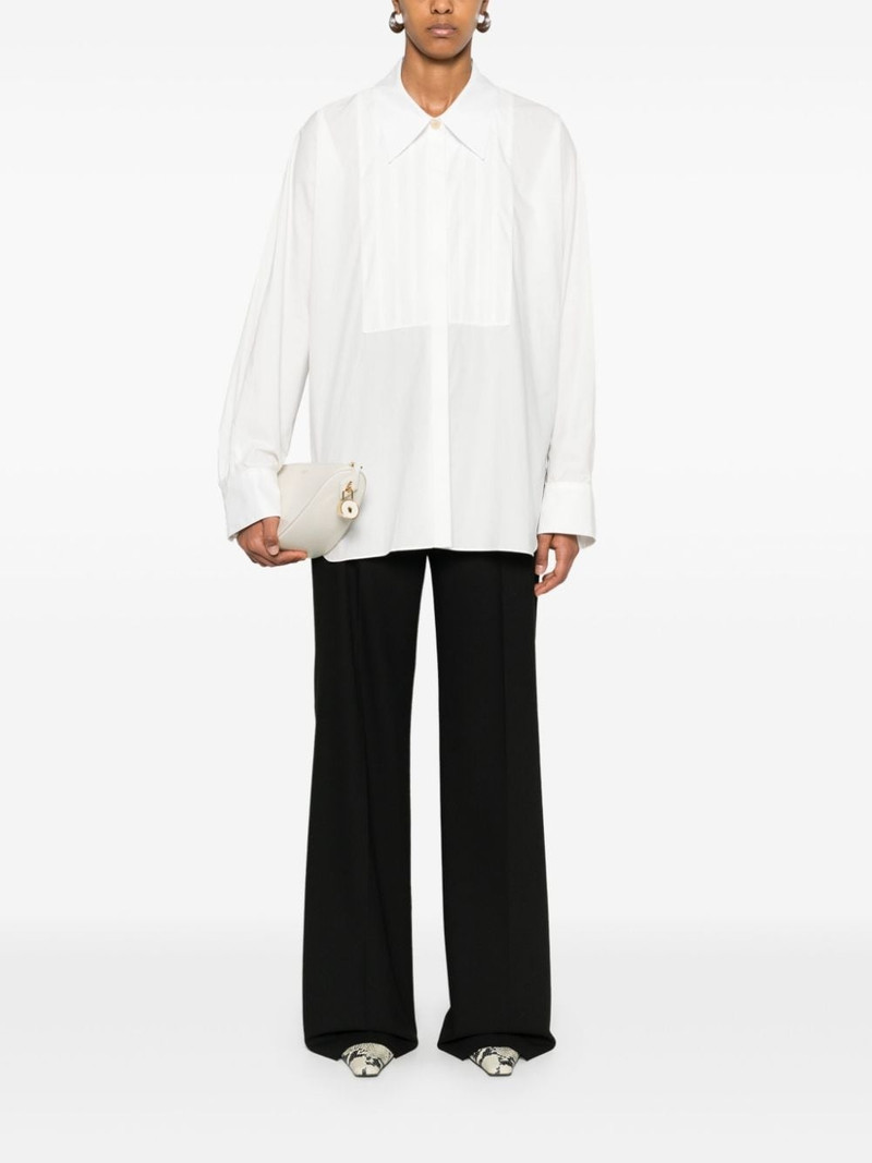 KHAITE pintuck-detailed shirt outlook