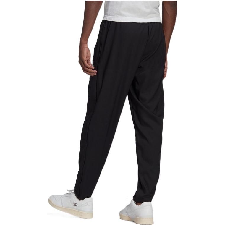 Men's adidas SS22 Solid Color Zipper Pants Elastic Waistband Sports Pants/Trousers/Joggers Black H57 - 2