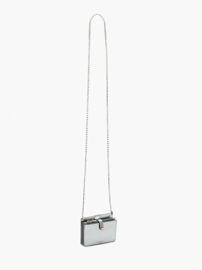 JW Anderson ACCORDION LEATHER CARD CASE WITH CHAIN STRAP outlook