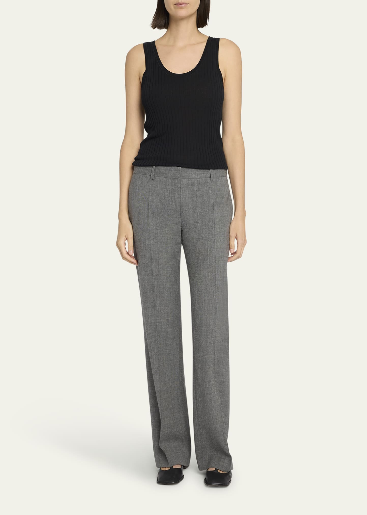 Ian Mid-Rise Wool Pants - 2