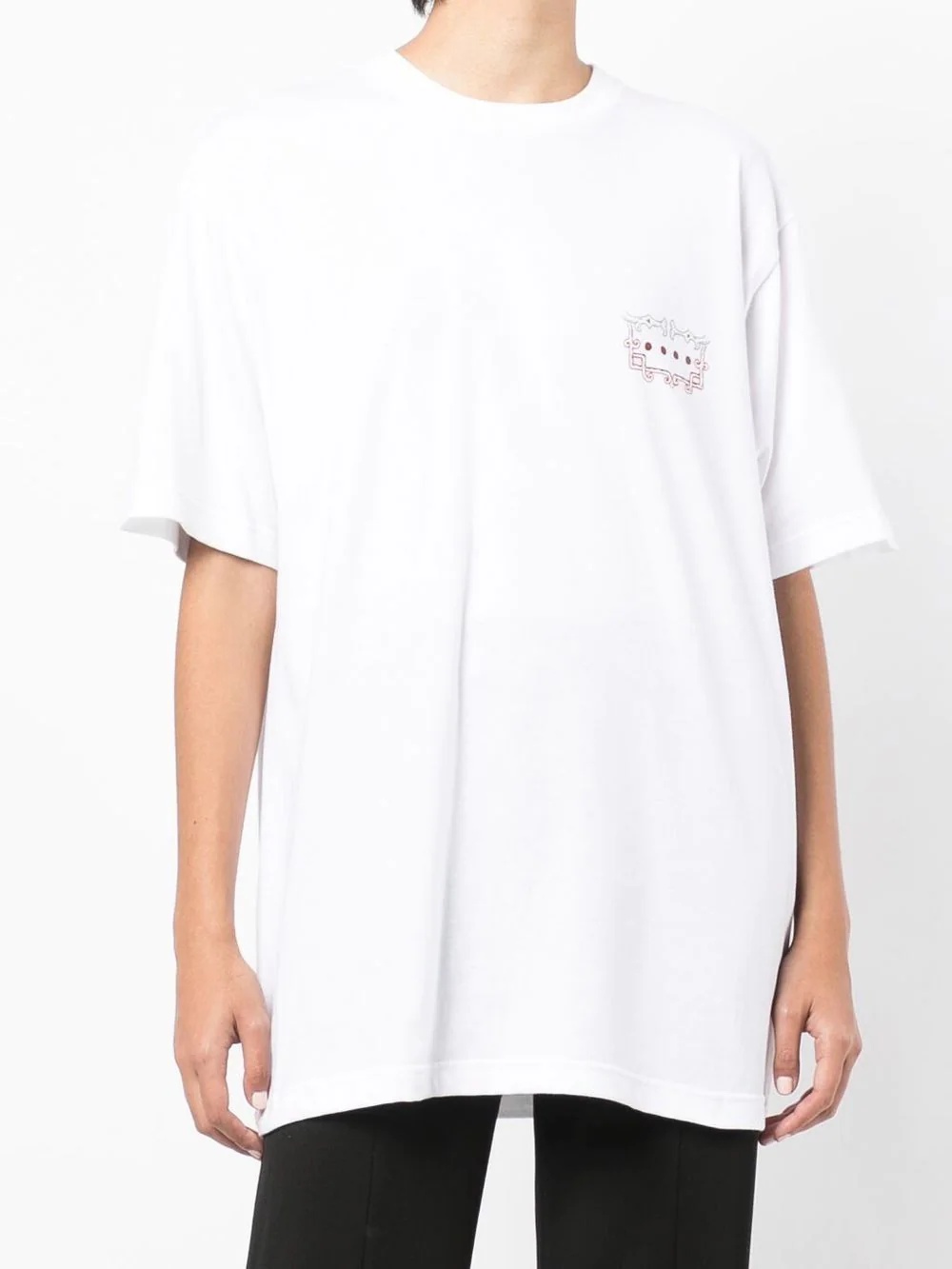 short-sleeved dagger-print T-shirt - 3