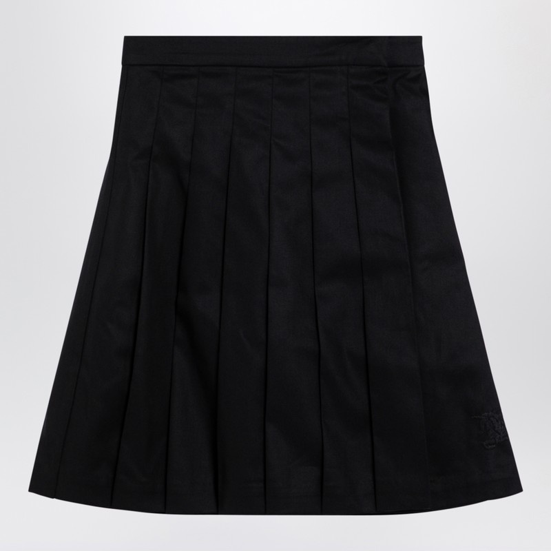 Black cotton-blend skirt - 1