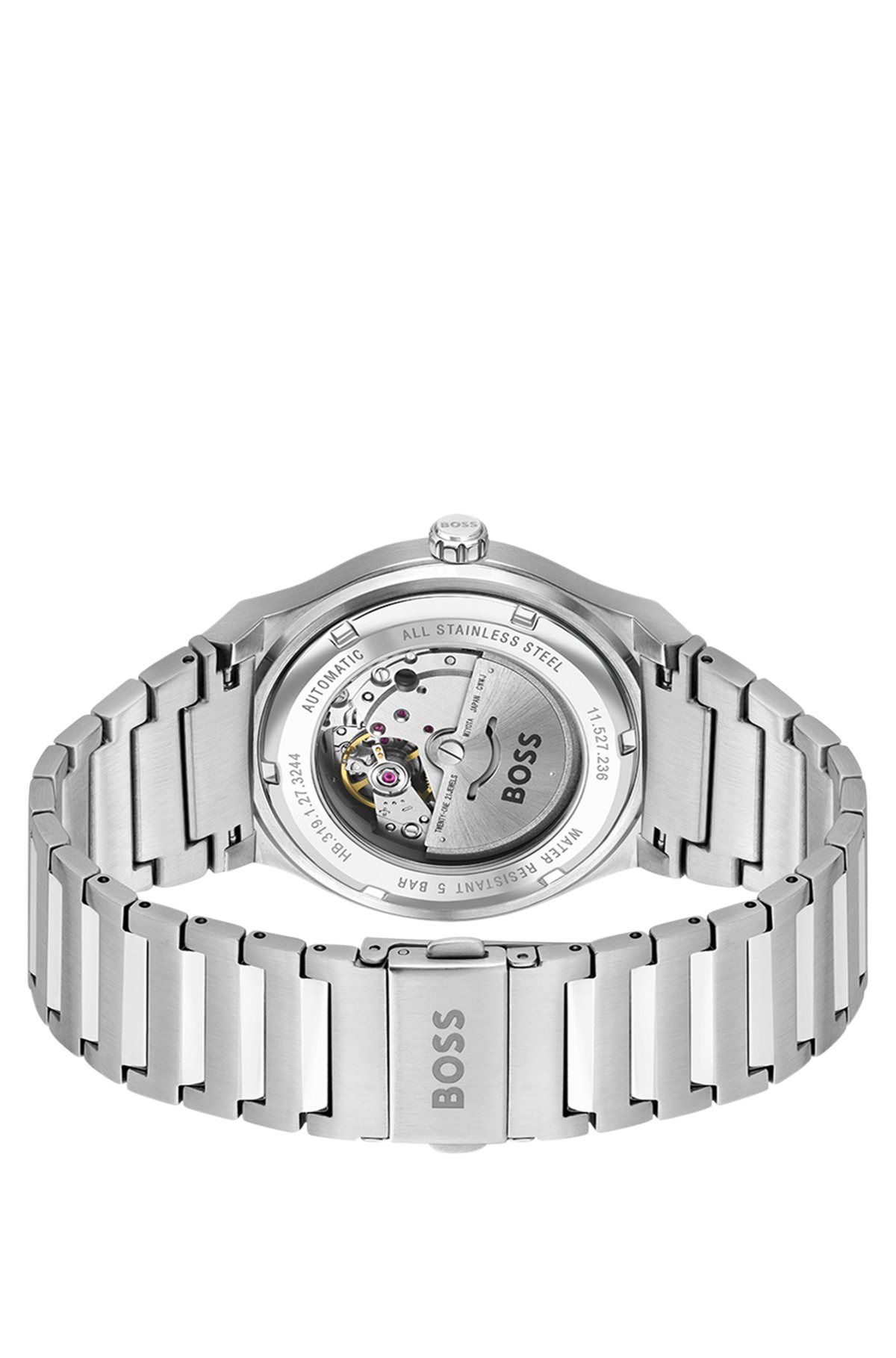LINK-BRACELET AUTOMATIC WATCH WITH GROOVE-TEXTURED DIAL - 3
