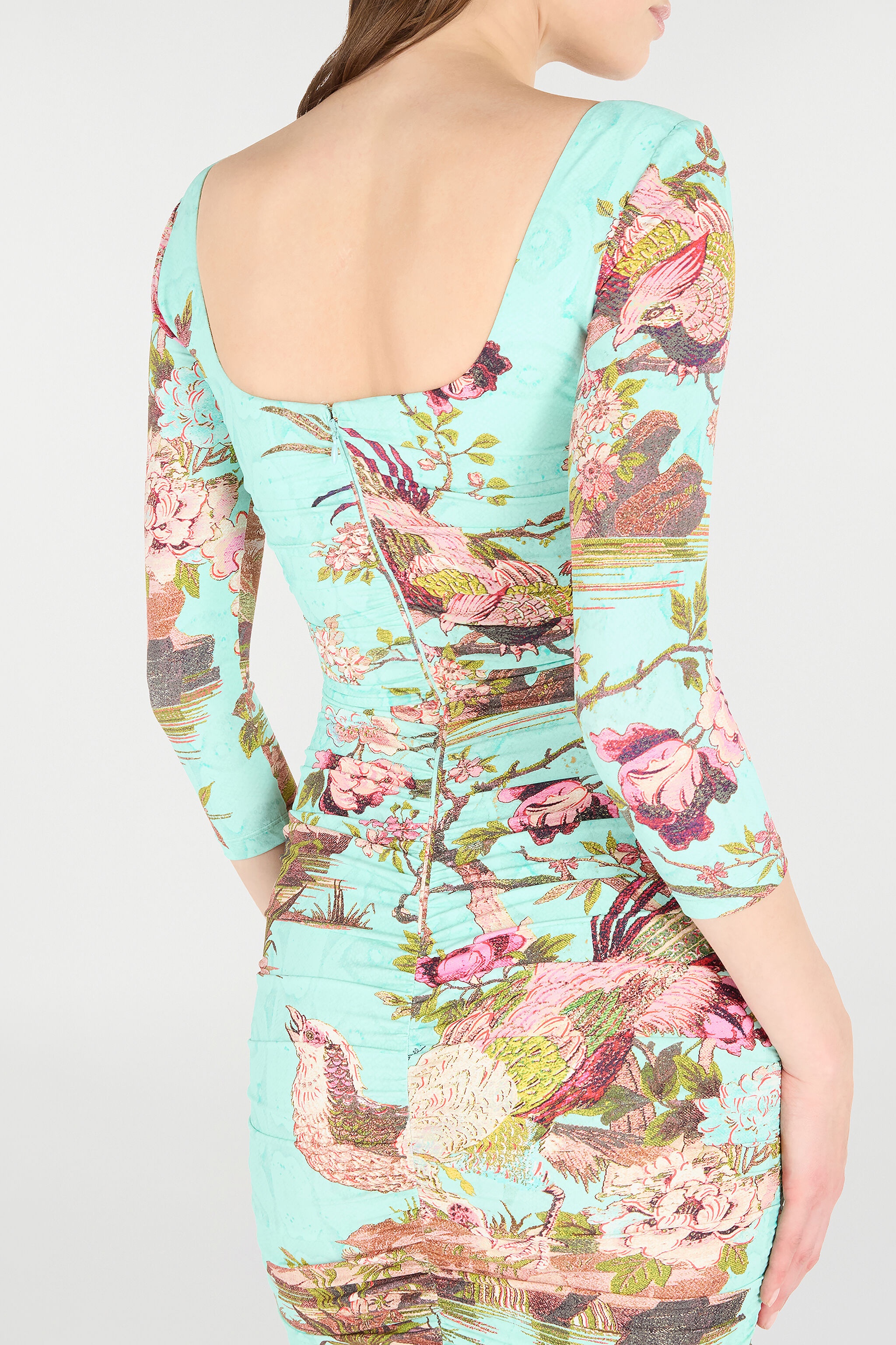 Mini Dress with Naturalistic Motif - 6