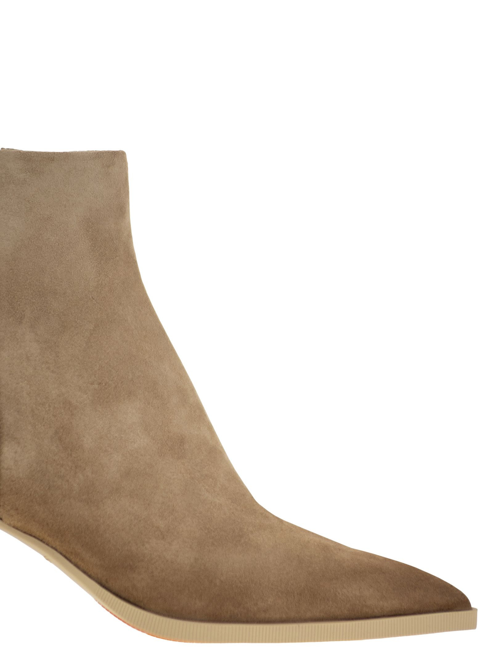 Santoni Women Mid-Heel Suede Ankle Boots - 6