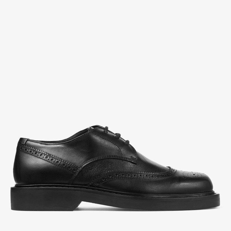 Rowan Brogue Derby Black Vintage Leather Loafer 1