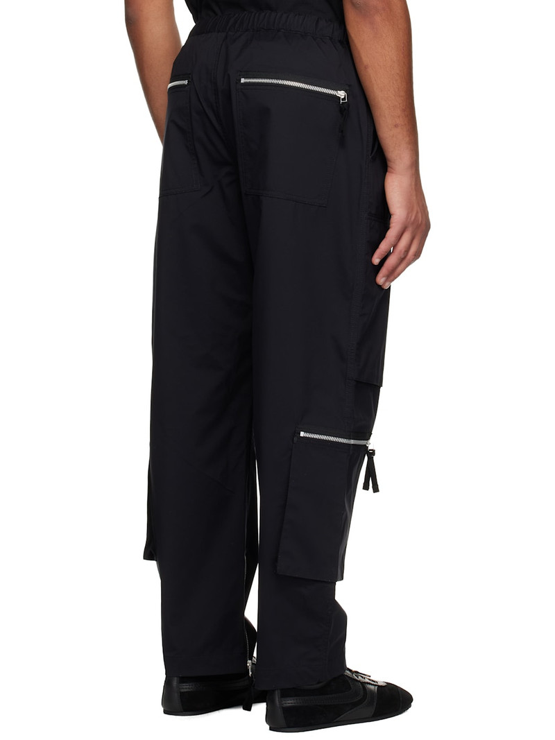 Black Taffeta Triple Layer Cargo Pants 3
