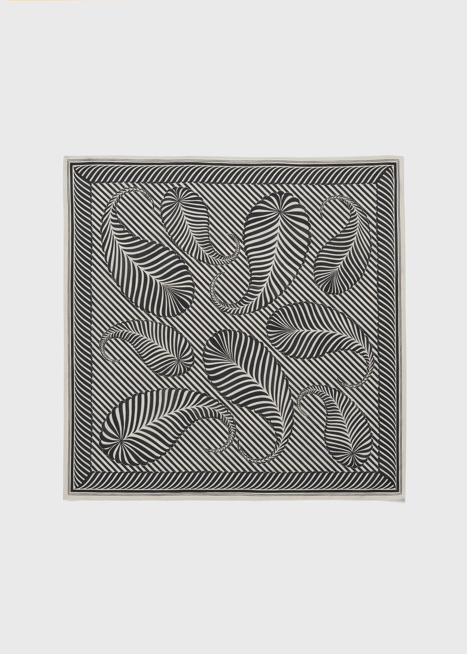 Paisley silk cotton scarf black - 3