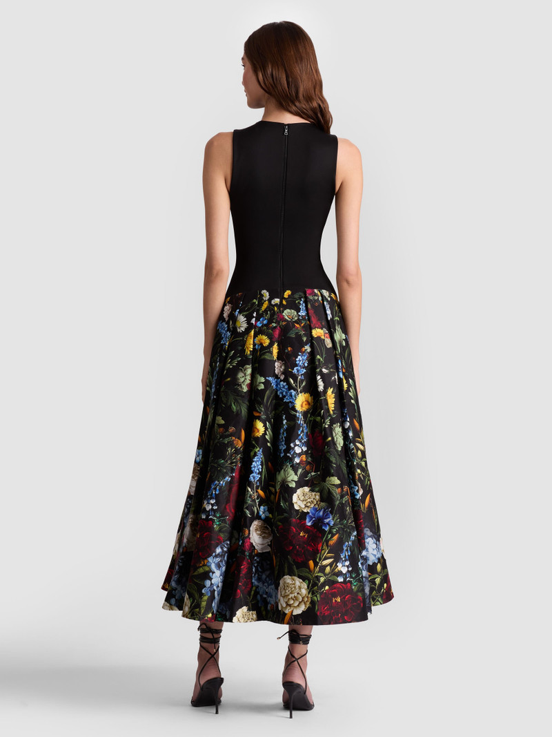 Alice + Olivia ADLEY DROP WAIST MIDI DRESS outlook