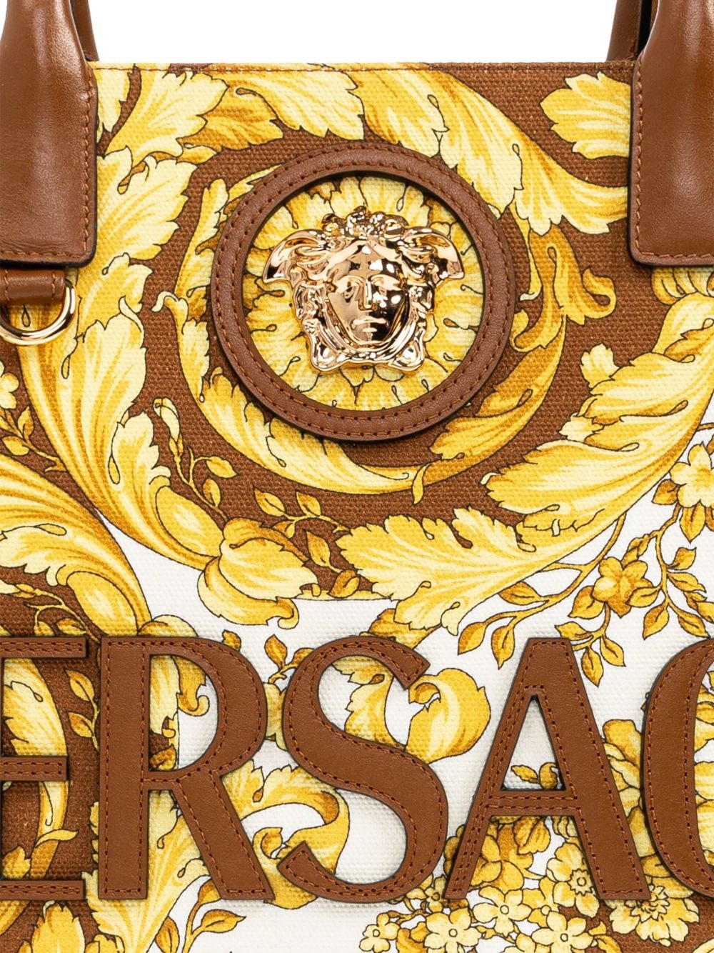 baroque-print logo-appliqué tote bag - 3