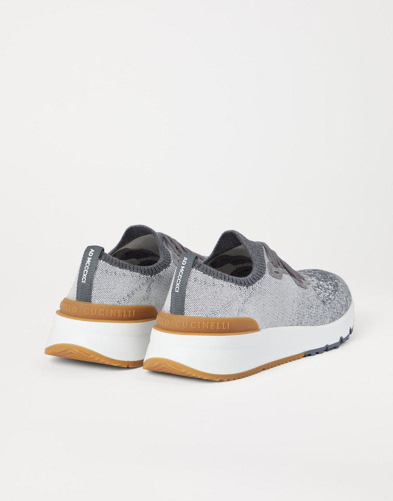 Brunello Cucinelli Cotton chiné knit runners outlook