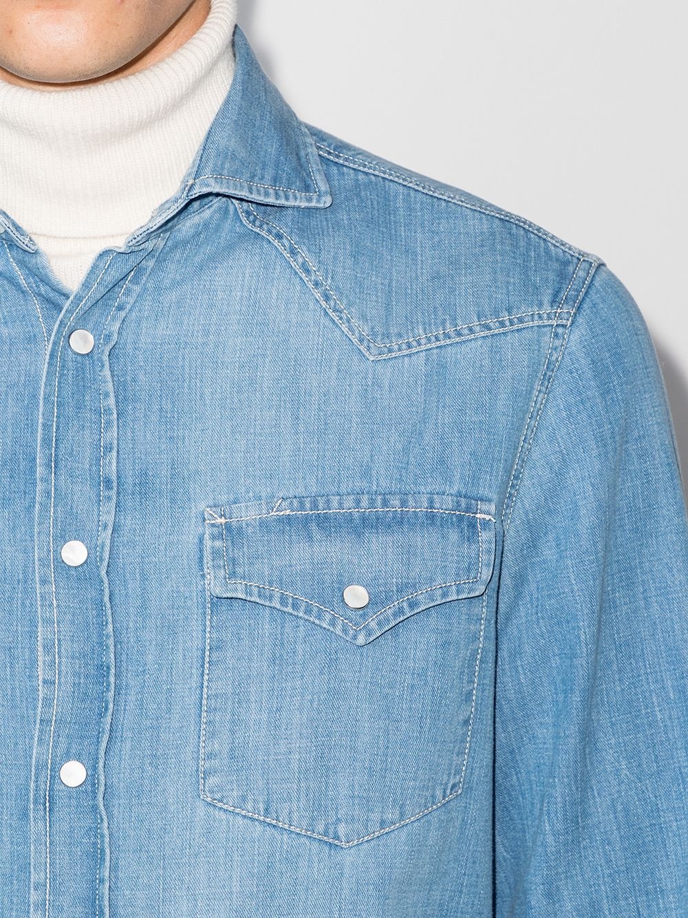 long-sleeve denim shirt - 4