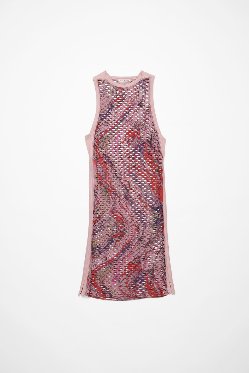 Mesh tank top - Faded pink 1