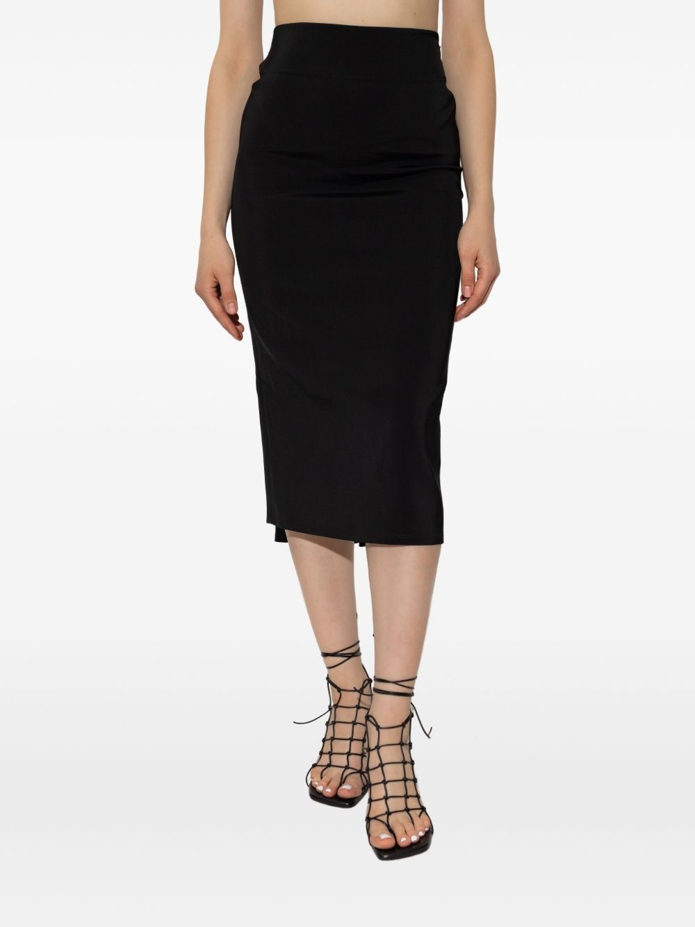 draped midi skirt - 3