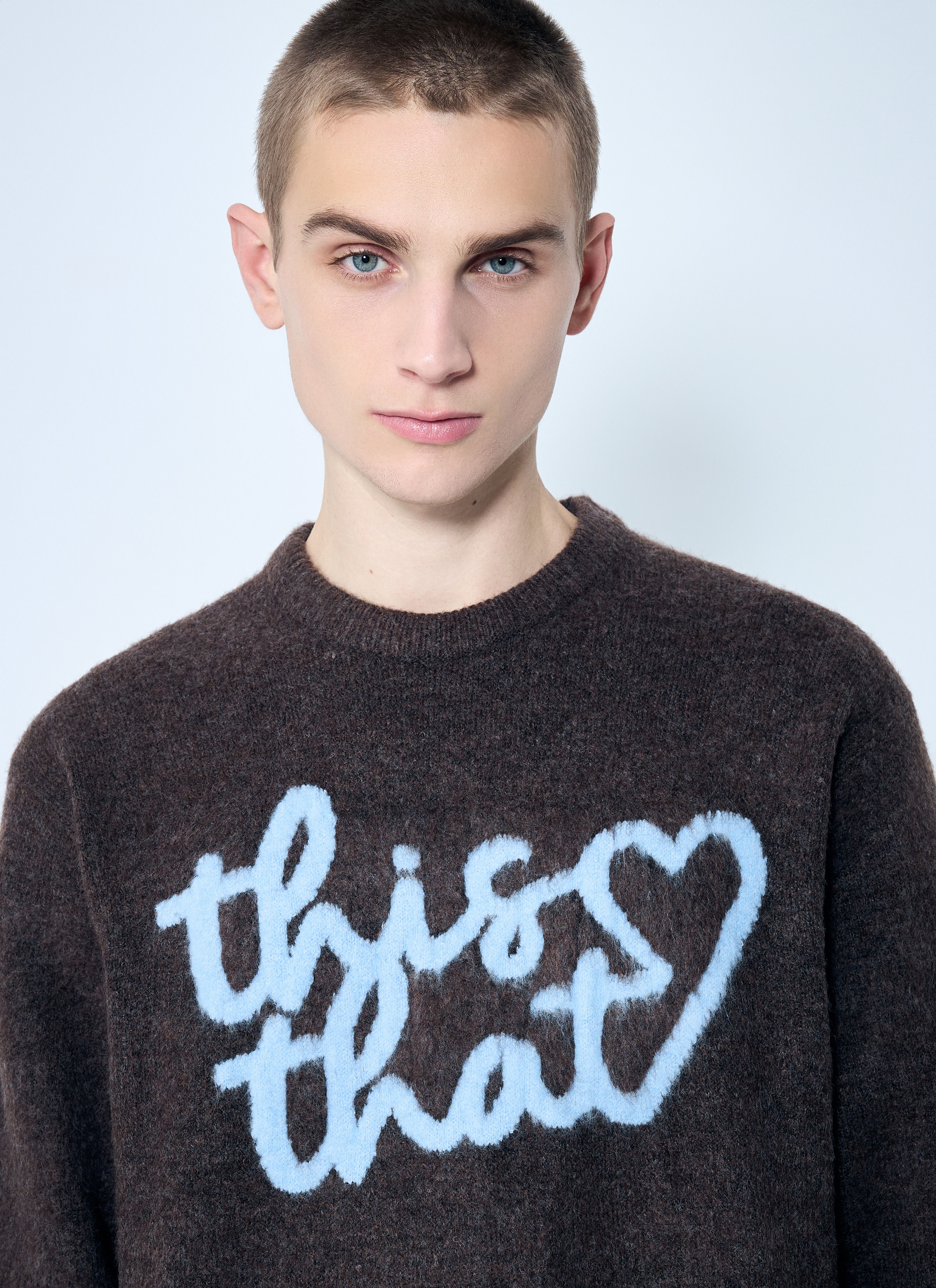 Heart Logo Knit Sweater - 5