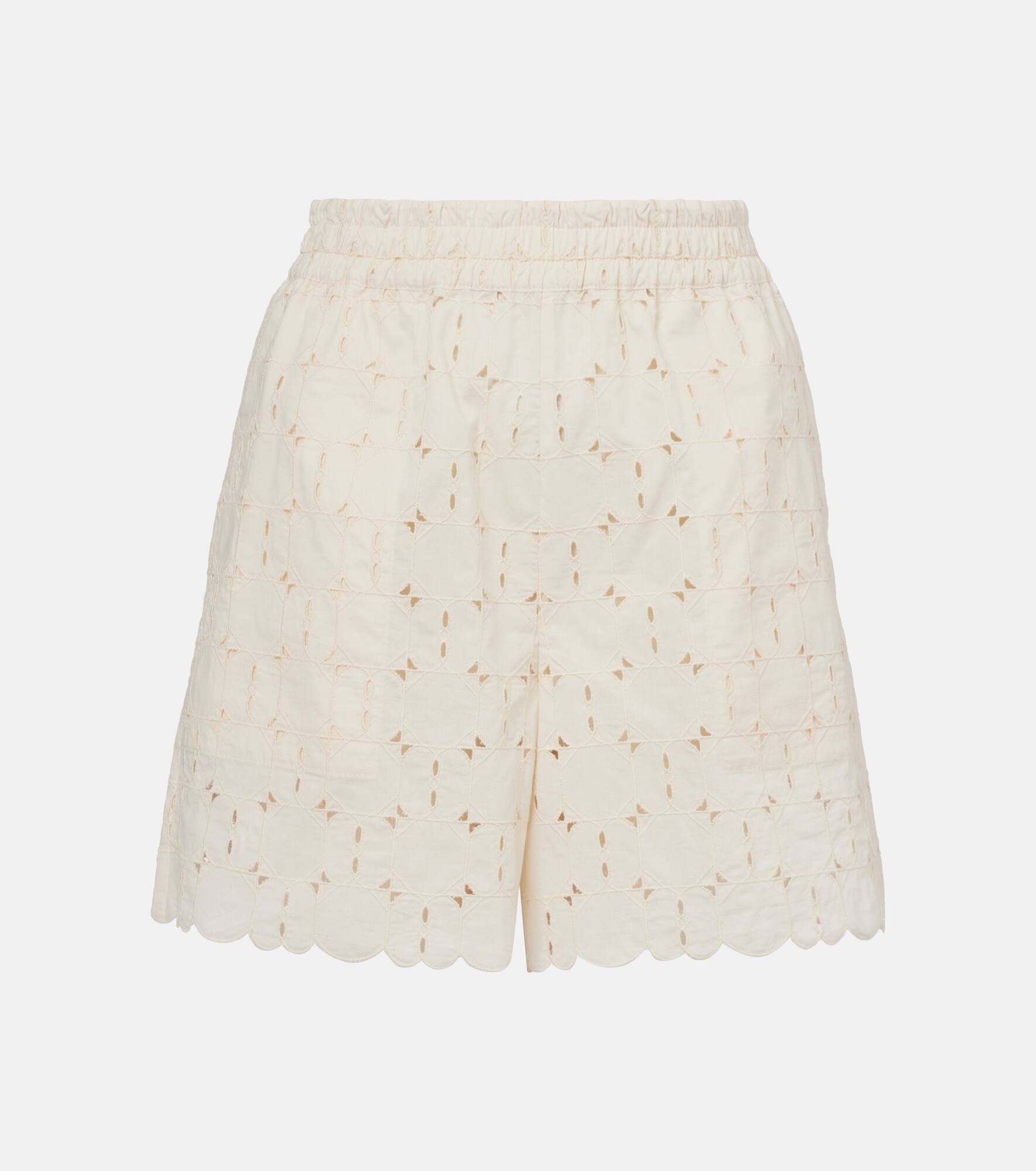 Broderie anglaise cotton-blend shorts - 1