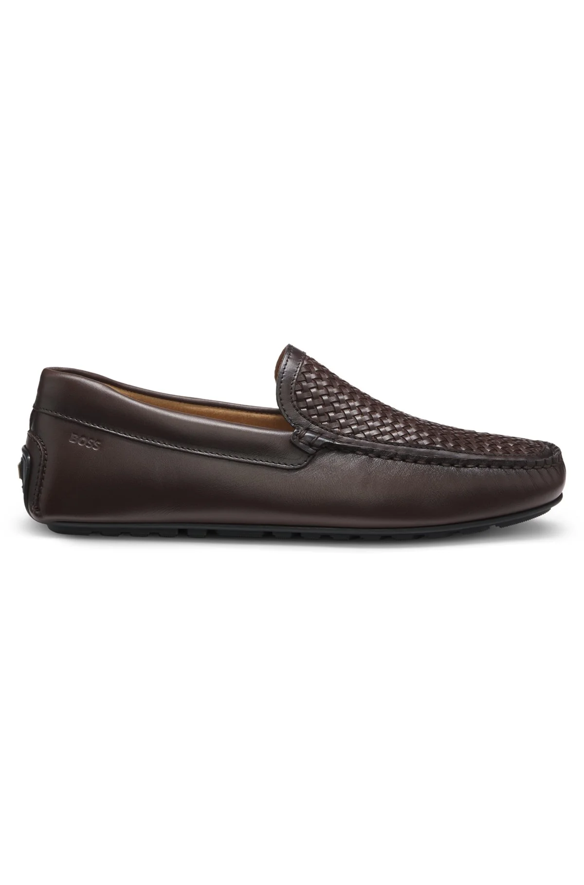 LEATHER MOCCASINS WITH WOVEN VAMP - 1