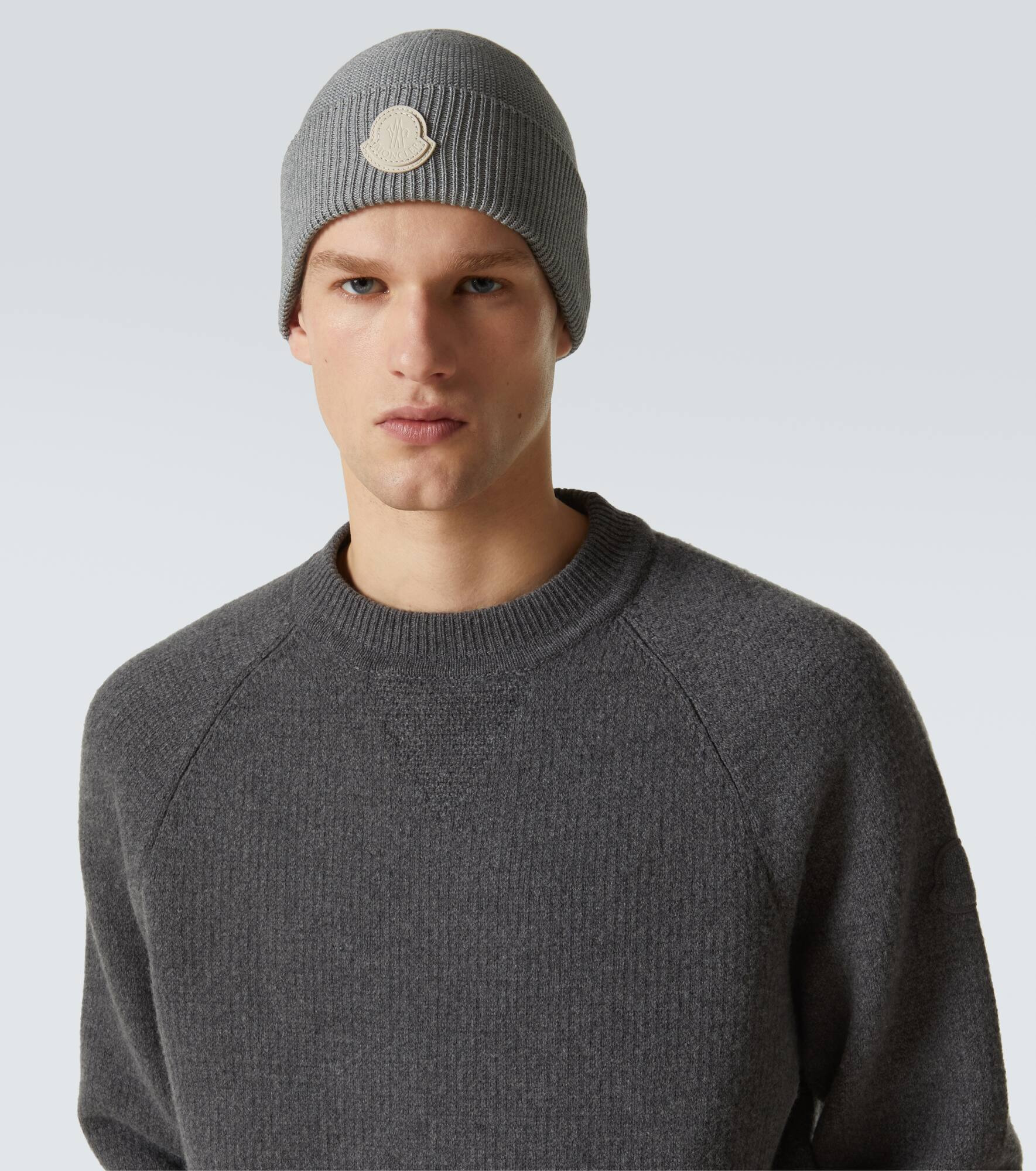 Logo cotton and cashmere beanie - 2