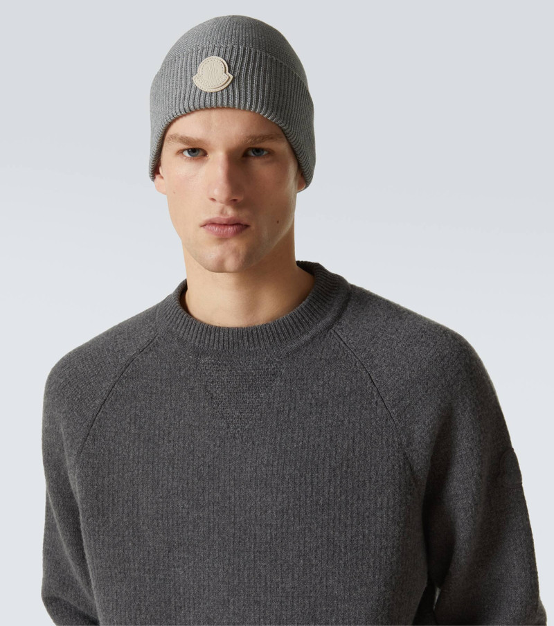 Moncler Logo cotton and cashmere beanie outlook