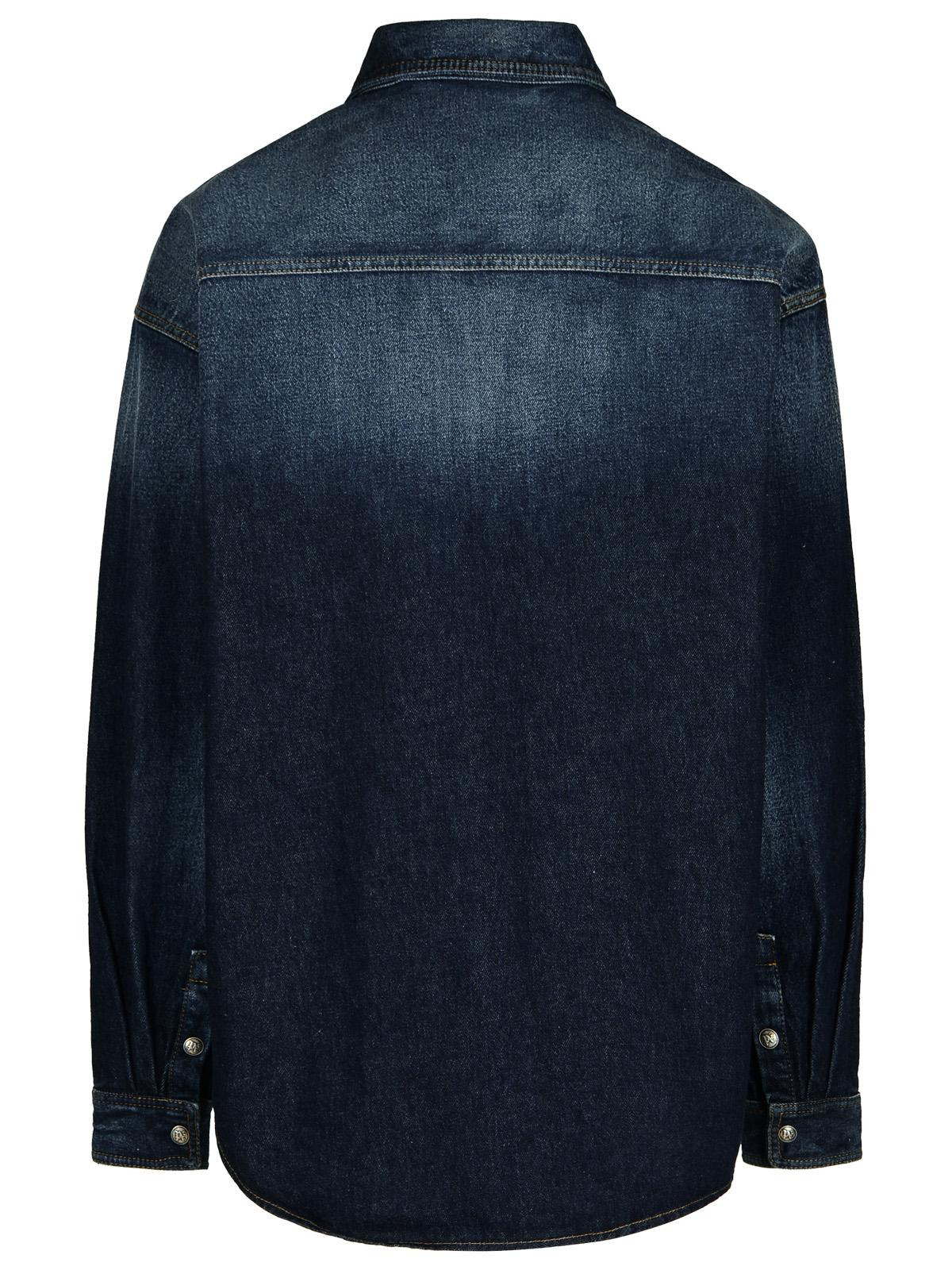 Palm Angels Blue Denim Shirt Men - 3