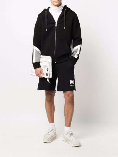 Neil Barrett colour-block panelled hoodie outlook