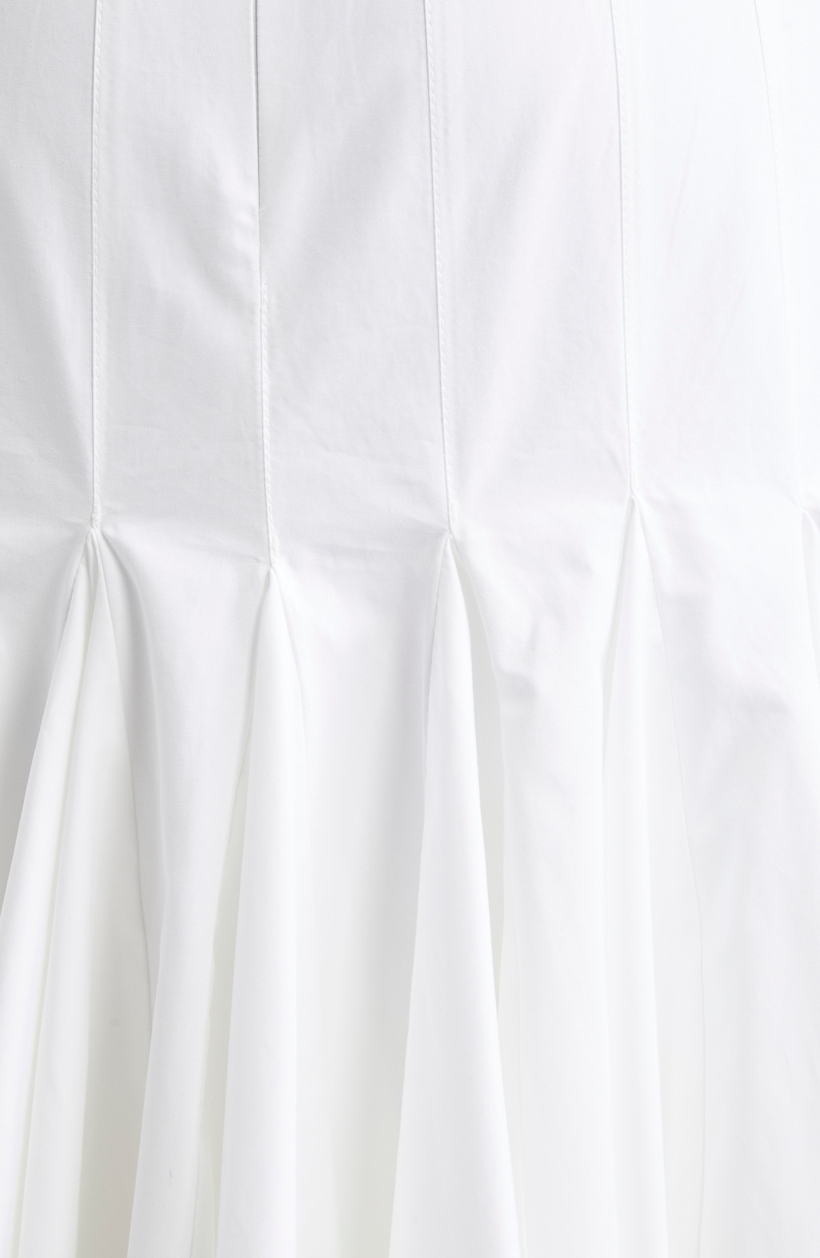 Jacquemus La Robe Agave Drop Waist Cotton Poplin Midi Dress in White at Nordstrom - 6
