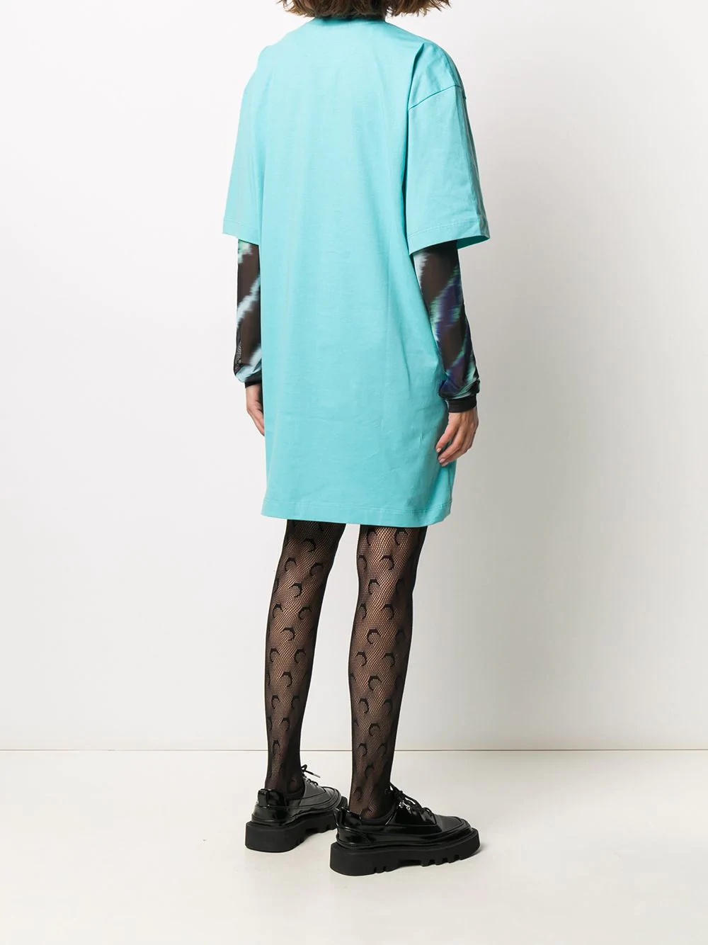 logo-print oversized T-shirt dress - 4