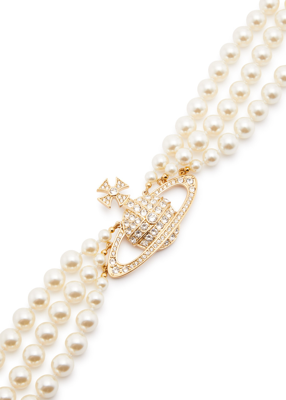Orb-embellished Swarovski pearl choker - 3