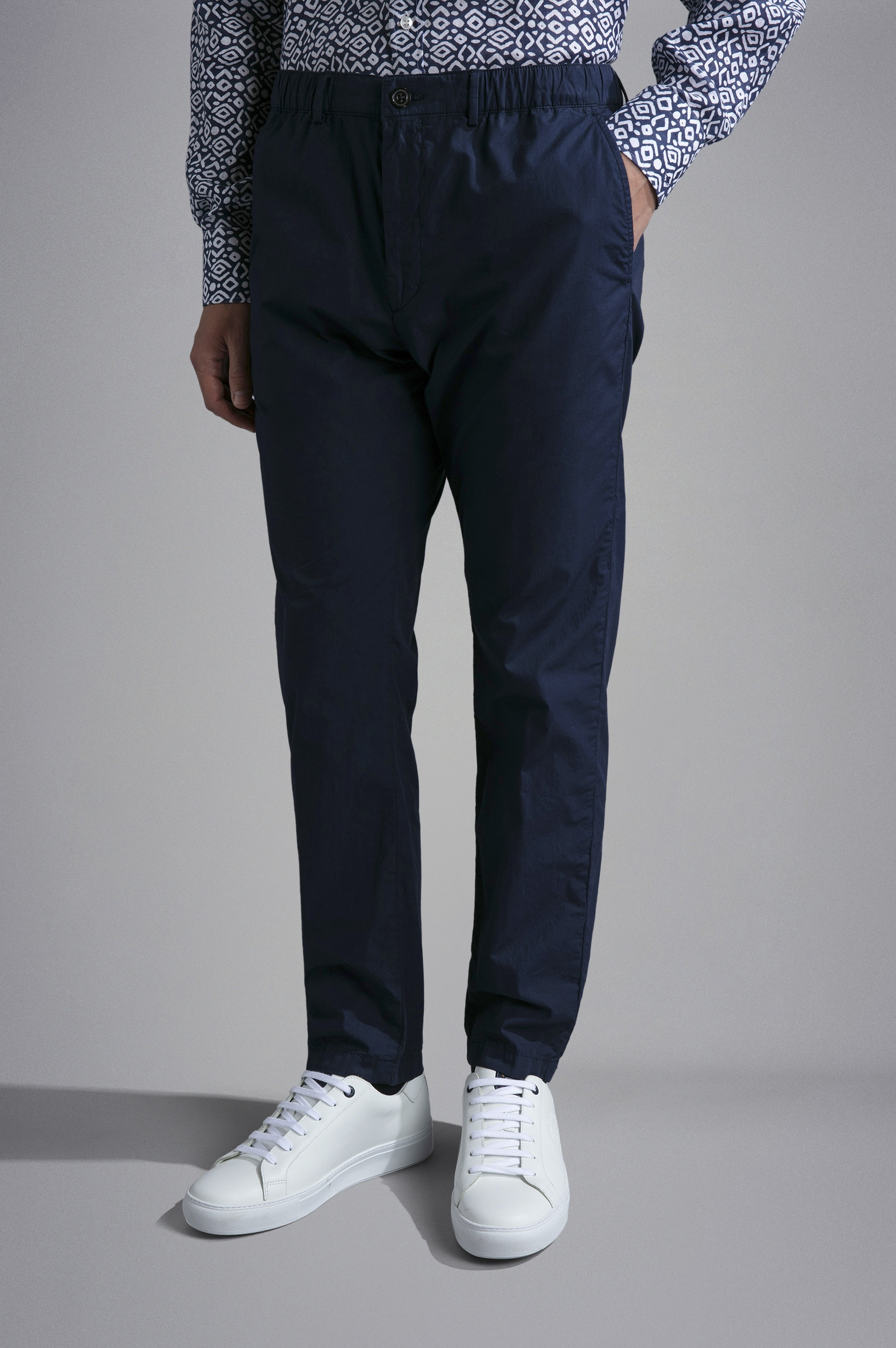 ULTRA-LIGHT POPLIN COTTON CHINO TROUSERS - 6