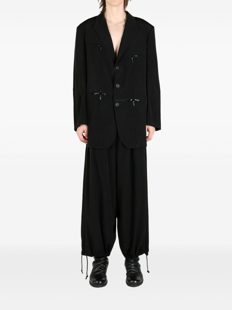 Yohji Yamamoto zip-detail blazer outlook