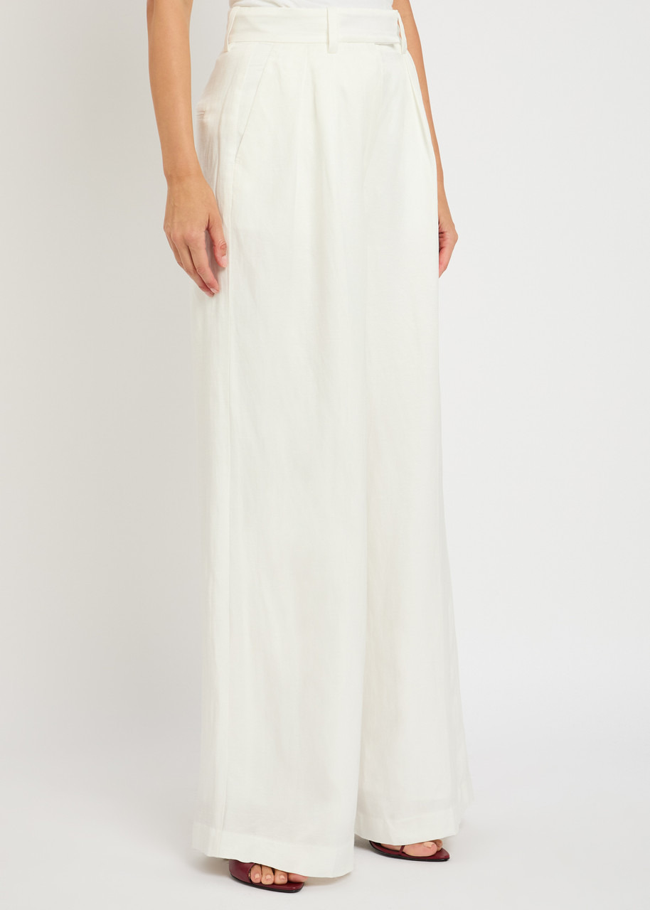 Anine Bing Lou Pleated Satin Trousers - 2