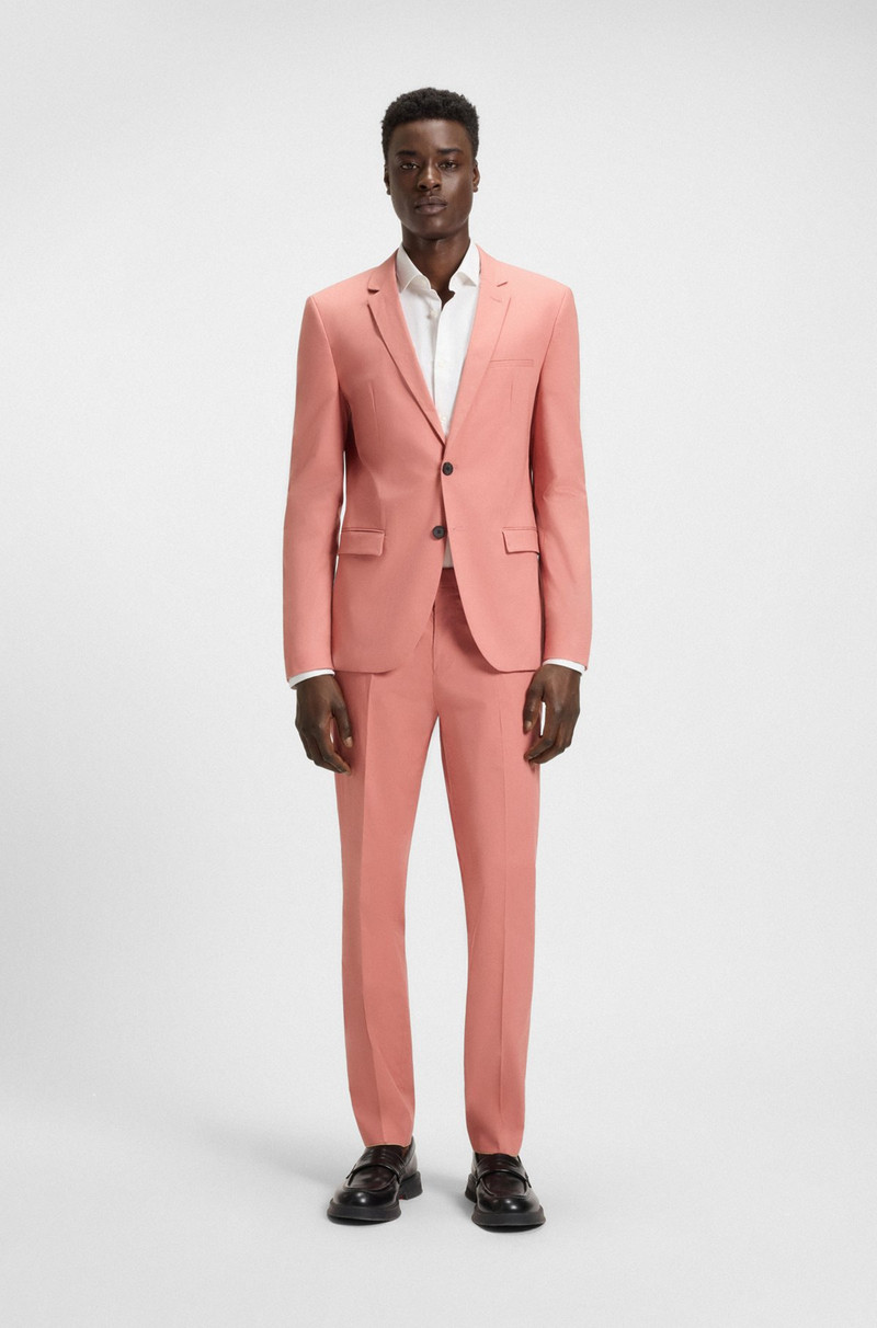 HUGO EXTRA-SLIM-FIT JACKET IN PAPER-TOUCH STRETCH COTTON outlook