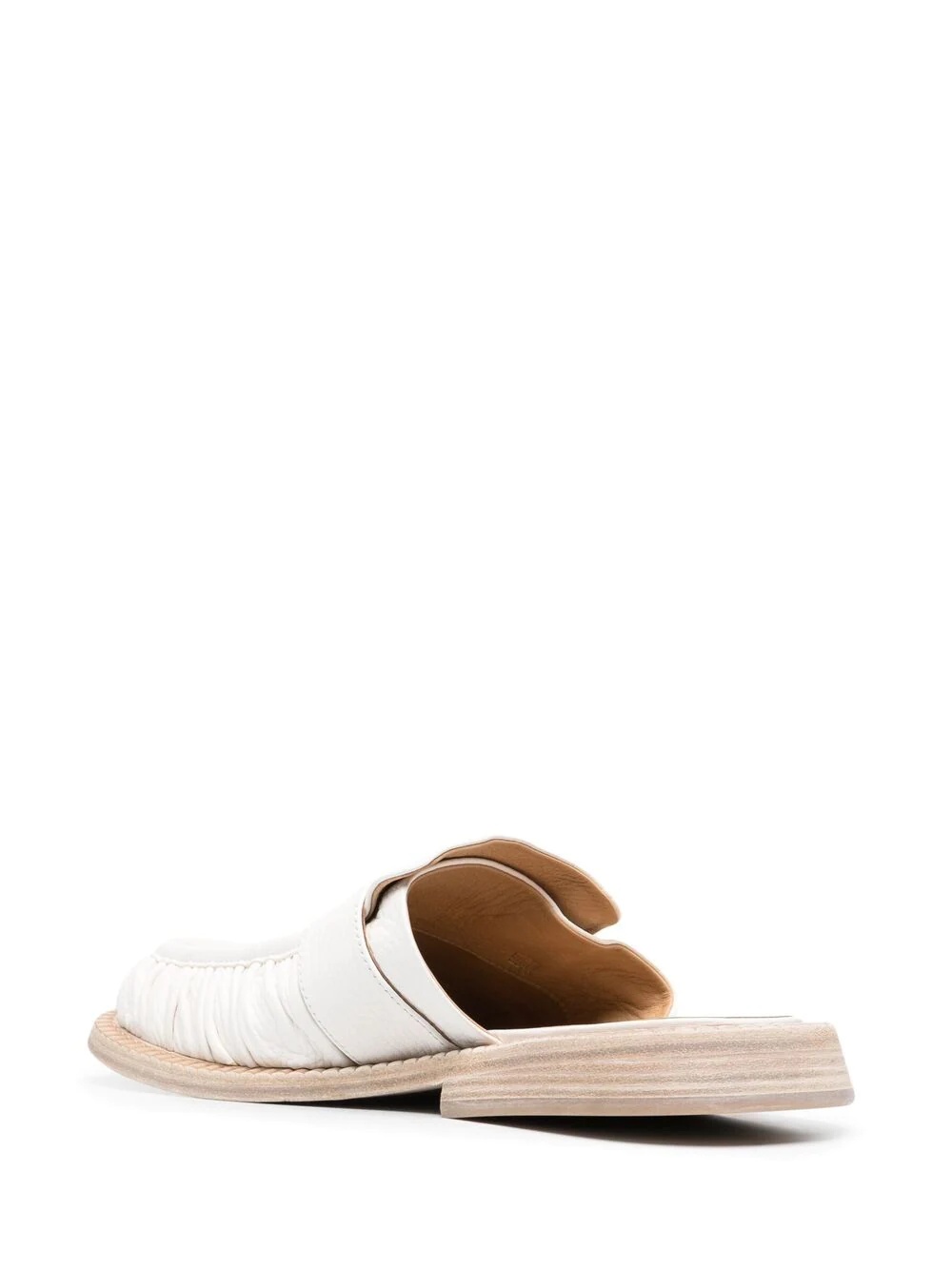 Estiva ruched leather slippers - 3