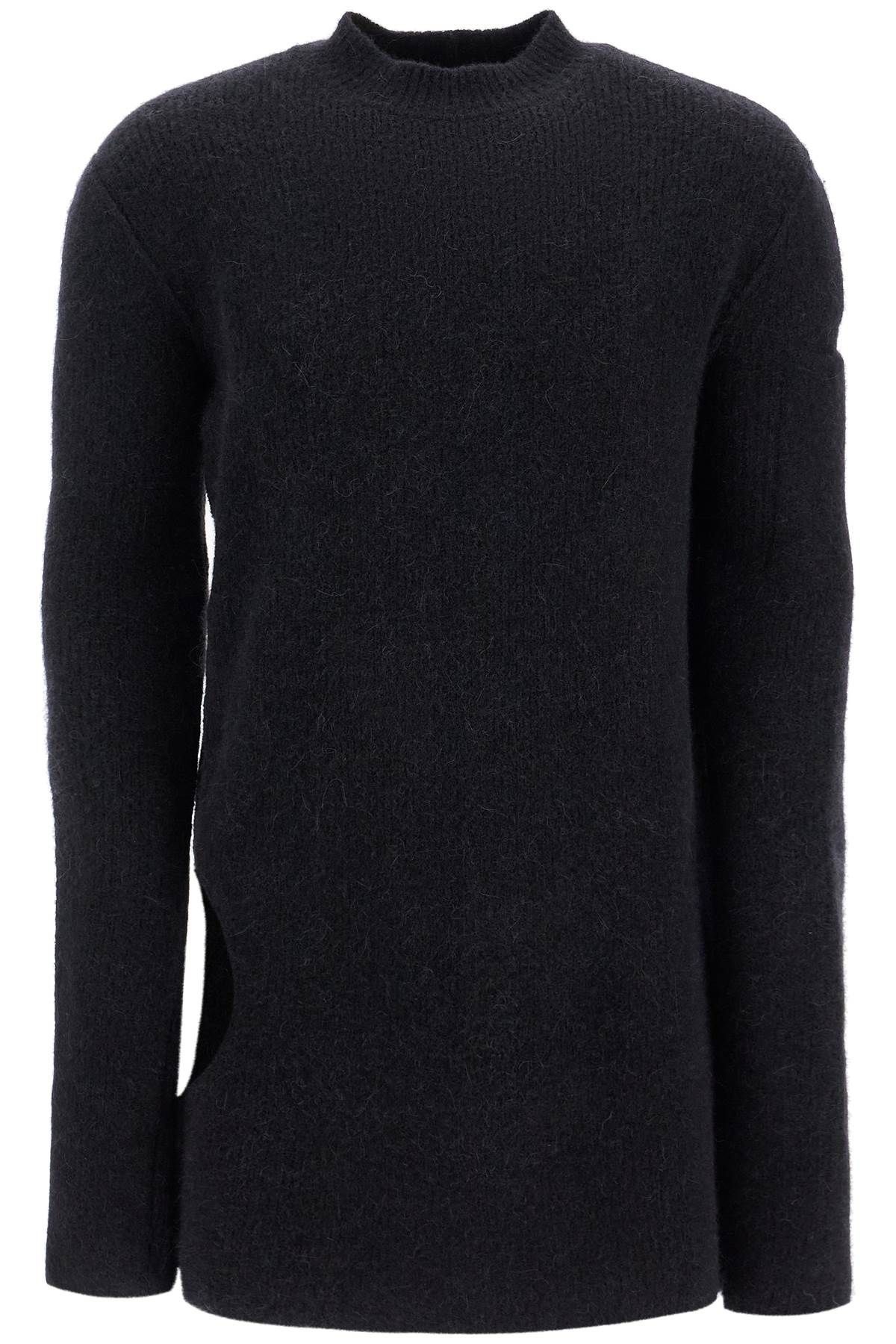 Rick Owens LONG SUBHUMAN SWEATER WITH CUT OUT | residenza725