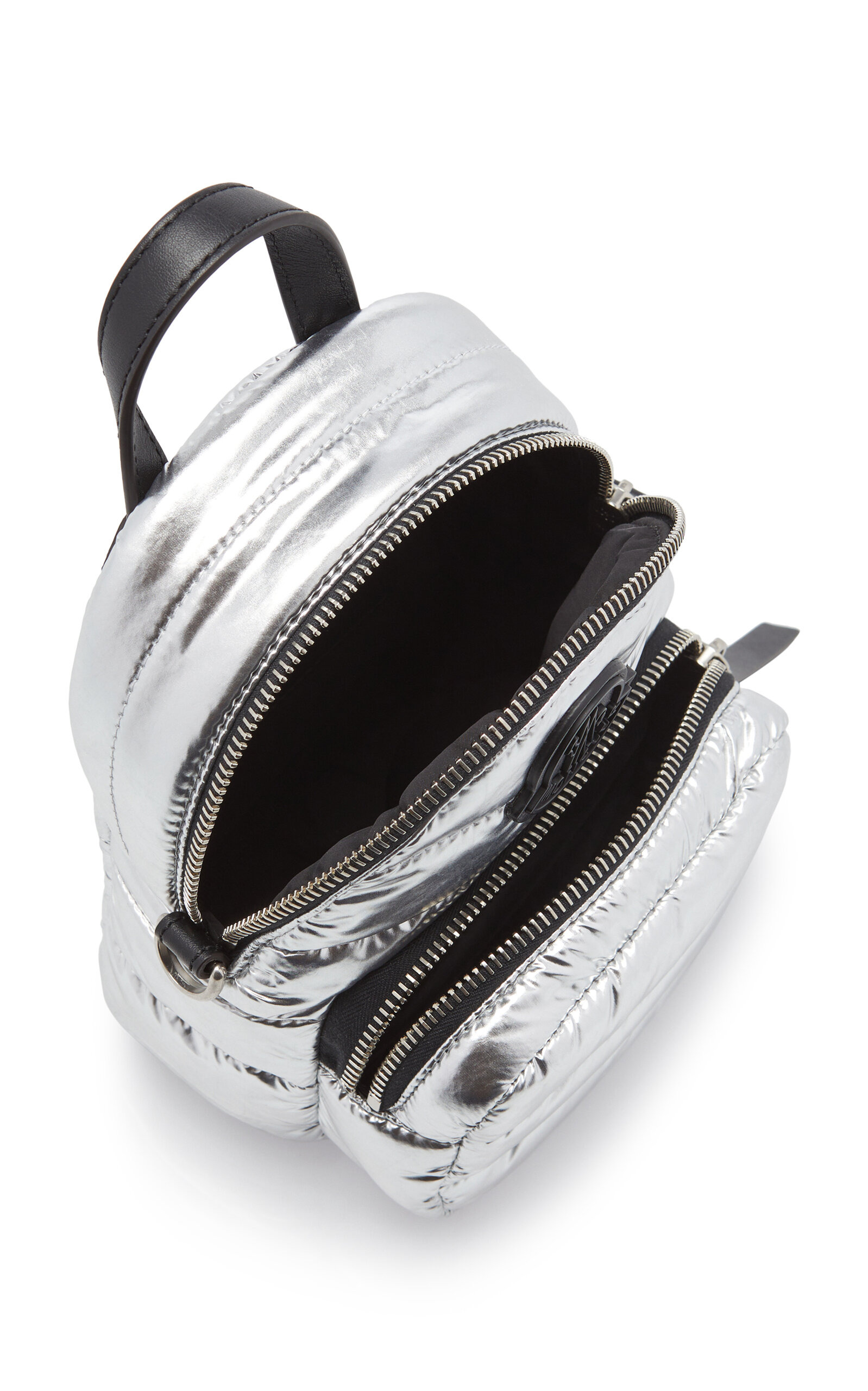 Kilia Small Metallic-Nylon Crossbody Bag silver - 7