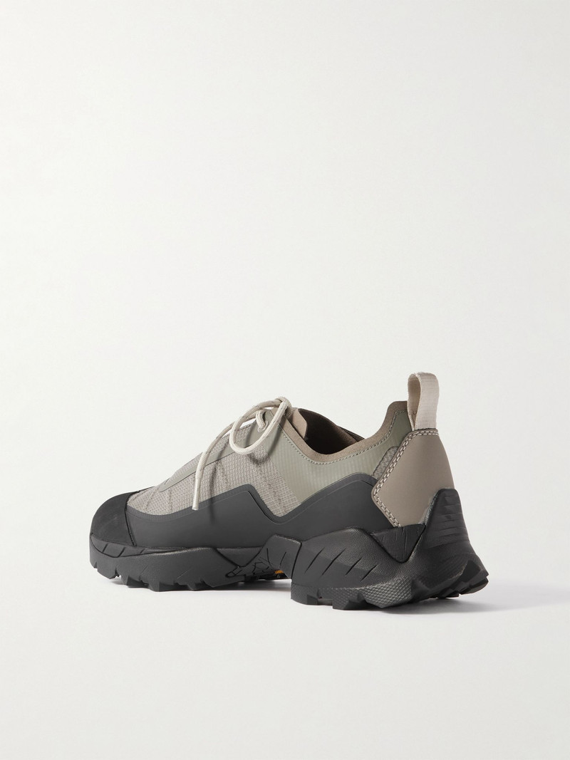 Katharina Light Rubber and Leather-Trimmed Ripstop Sneakers Gray 4