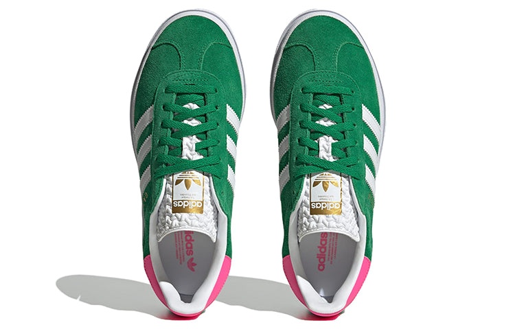 (WMNS) adidas originals Gazelle Bold 'Green Lucid Pink' IG3136 - 5