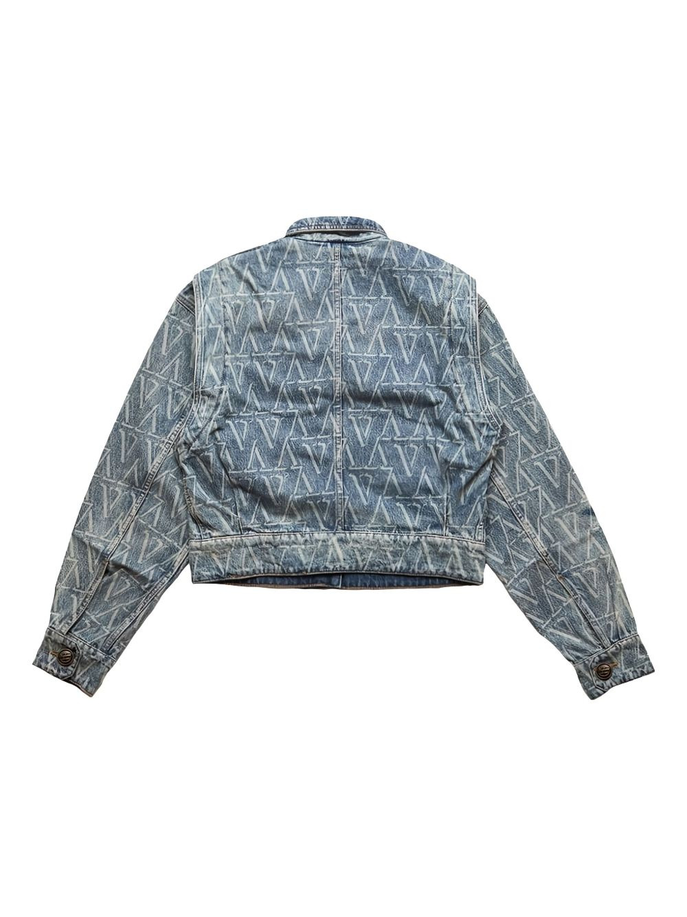 monogram denim jacket - 2