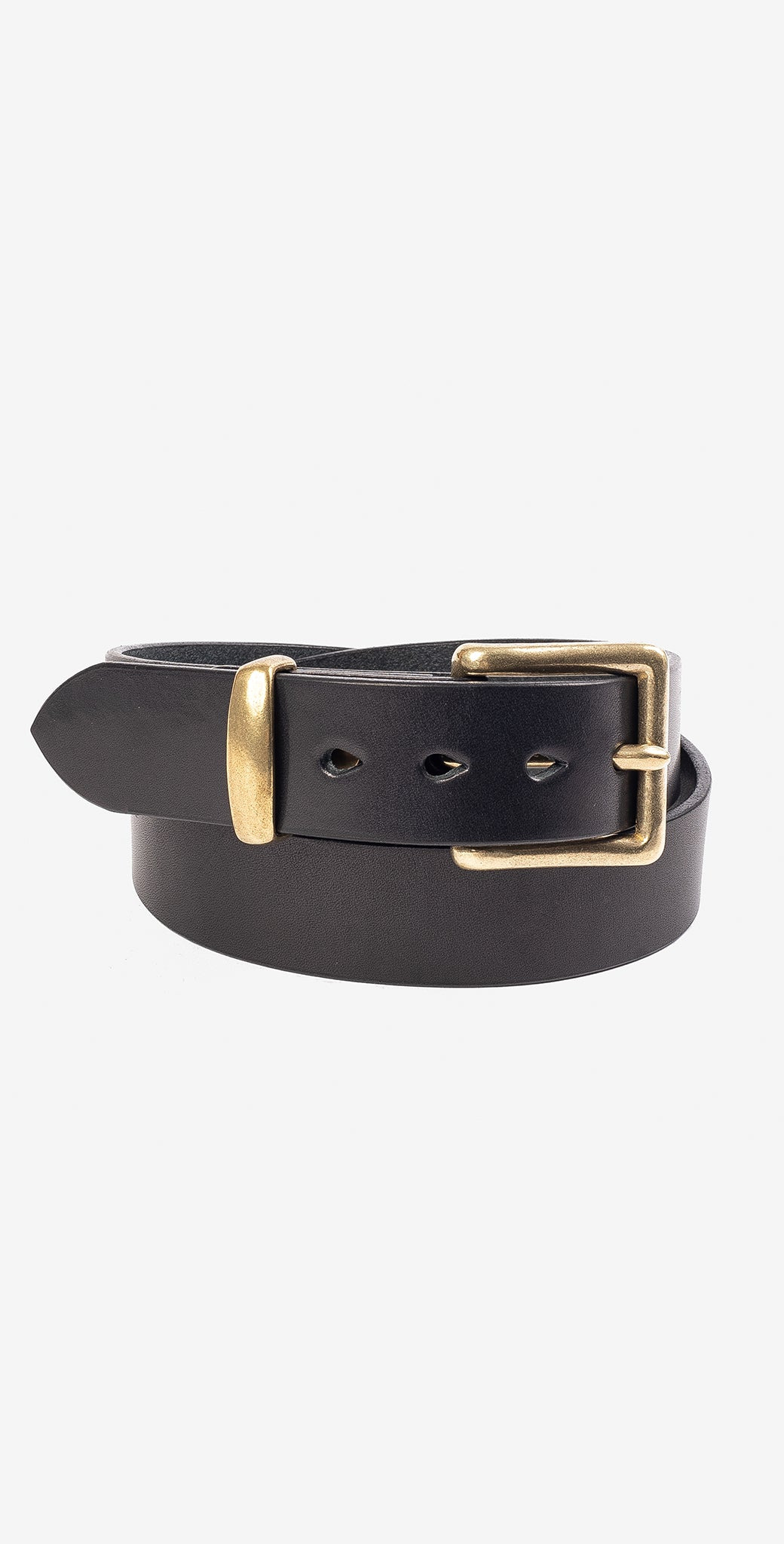 IHB-10-BLK Heavy Duty "Tochigi" Leather Belt - Black - 2
