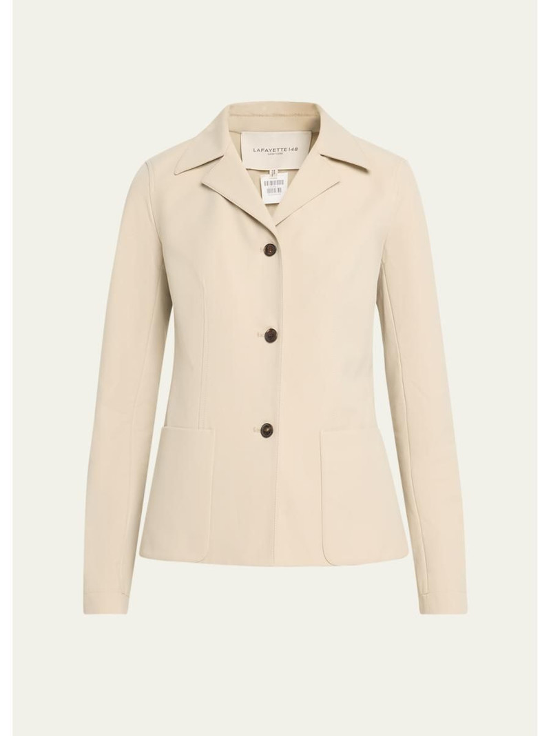 Notched-Lapel Techno Stretch Twill Jacket 1